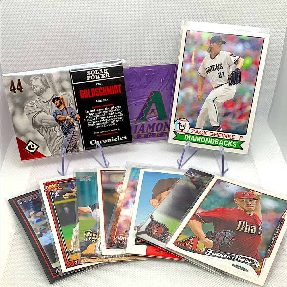 Arizona Diamondbacks MLB Baseball 11 Card Lot Goldschmidt Grienke Upton Dbacks!!